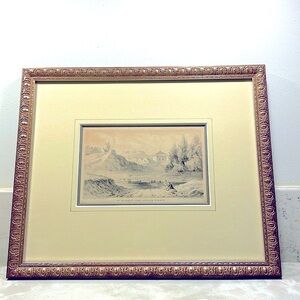 Antique Lithograph of Harlem Heights from 1857 Manual of New York G. Hayward